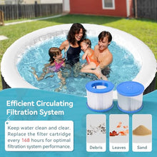 Glonerle 2-4 Person Inflatable Hot Tub, Round Portable Blow up Hot Tub, Leak-Proof PVC Outdoor Spa with 120 Air Jets, Insulated Cover & Heater Pump, 71” X 71” X 25”