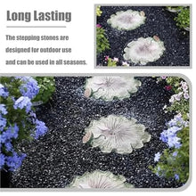 SRJUSV Garden Stepping Stone 5 Pcs Lotus Leaf Garden Path Stones Outdoor Decorative 3D Stepping Stone Patio Yard Ornaments
