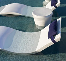 Ledge Lounger Signature Chaise Pool Lounge Chairs Set of 2 + Side Table