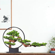 AFPSDLFJDLS Bonsai Luohan Pine Green Plant Porch Floor Sales Office Villa Model Room Decoration