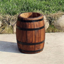 MMLeYN Whiskey Barrel Planter 7 Sizes Round Wooden Flower Pot Weather-Resistant Garden Planter for Indoor,Outdoor, Home, Patio, Garden Yard(60x34x40cm)