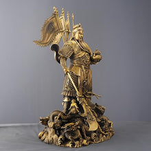 FENGSHUI-CAISHEN Guan Yu Statue Brass 33 Inch