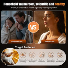 InfraHHZQ 2-4 Person Indoor Steam Sauna Cabin, Chilean Pine Wood Home Wet Steam Sauna with 3000W Heater, Starry Chromotherapy Ceiling Lights & Built-in Waterproof Speakers