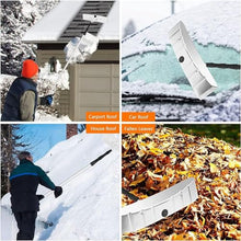 Snow Shovels 21Ft Aluminum Snow Roof Rake with 25 Inch Blade, Roof Snow Rake Removal Tool, Aluminum Adjustable Pole with Anti-Skid Handle for Removing Snow Leaves Debris
