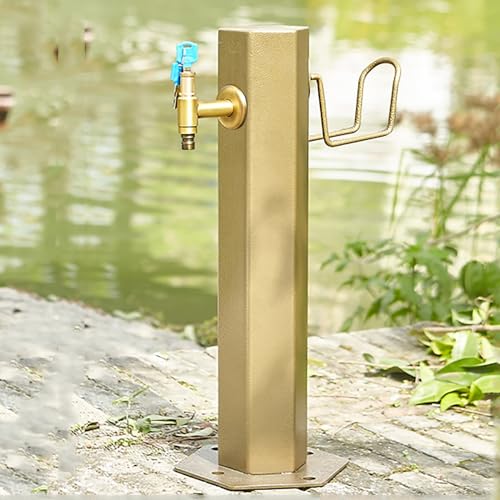 Frost-Free Outdoor Faucet with Spray Gun, Vertical Garden Water Column, Freeze-Proof Hose Bib, Freestanding Hose Stand, Ideal for Winter Use