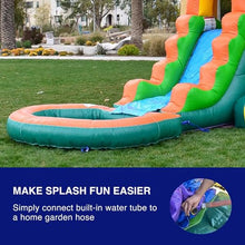 HERO KIDDO Tropical Breeze Bounce House Water Slide Inflatable Yellow Green