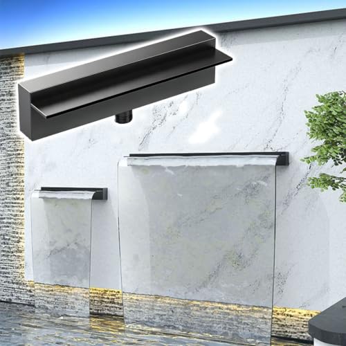 Dijateman Stainless Steel Water Fountain Kit, Pool Waterfall Fountain