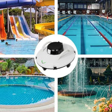 CHANGLKJ Cordless Pool Vacuum, Robotic Pool Cleaner with 200μm Fine Filter and Intelligent Navigation System, 3H Fast Charging and 180mins Runtime, for Above/In-Ground Pools Up to 1000 Sq.Ft