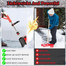 1200W Handheld Electric Snow Blower,Cordless Snow Shovel for 20V Battery, Brushless Cordless Snow Blower, Battery Snow Blower (2battery) for Patio, Playground, Farm