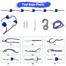 WLCGYD 3 6 9 12 18 29 30 39 Ft Pool Deep End Divider, Floating Pool Safety Rope with Hooks for Swimming Pools Divide, In-ground Pool Float Kit Rope Lanes(11m (36ft))