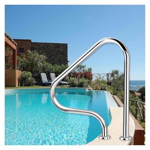 Pool Handrail Pool Stair Rail Pool Railings Pool Safety Hand Rail Kit for In Ground Swimming Pools, Stainless Steel Water Grab Bars