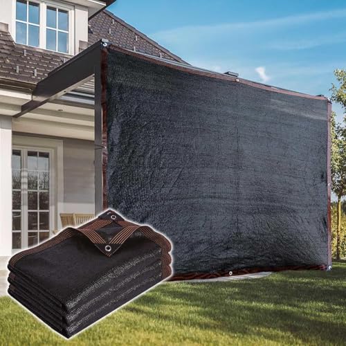 XBTGS 90% Black Shade Netting for Plants - Sunblock Shade Cloth Breathable Mesh Tarp with Grommets Rectangular Balcony Awnings 6x7m,Black-4×12m(13.1 * 39.4ft),Black-4×12m(13.1 * 39.4ft)
