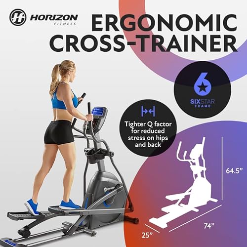 Horizon Fitness EX-59 Elliptical Trainer Exercise Machine Black