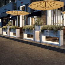 YUHUAWF Garden Bench Outdoor Decorative Illuminated Flower Pot Planter Box Planter Box with Bench