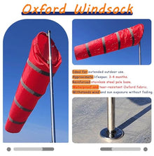 2 Pack Garden Wind Sock and Pole for Outside, 59 in Airport Wind Measurement Bag, Reflective Winds Direction Flags with Stainless Steel Bracket