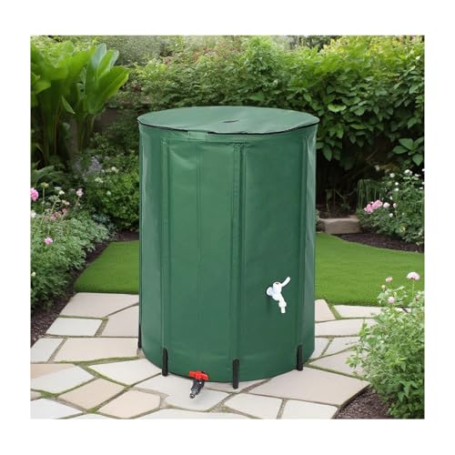 GPDJHRTI Rainwater Barrels, Made of PVC Fabric, Not Easy to Deform Or Age(Green,1000L)