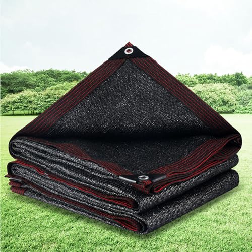 XBTGS 90% Sunblock Black Greenhouse Shade Netting Outdoor Shade Cloth with Grommets Rectangle Tarp for Garden Flower Plants Custom Size,7m x 9m,7m x 9m