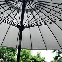 ARGENTFLUX 270cm/9ft Auto Tilt Garden Parasol, Outdoor Patio Umbrella with Crank Round Market Table Umbrella Sun Shade Parasol with 18 Ribs
