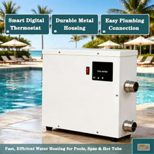 HJGJYWLQ Electric Pool Heater for Above Ground Pool, 220V Water Warmer with Touchscreen Thermostat, 316 Stainless Steel Fast Heating for Small Pools, Spas and Hot Tubs 11kw