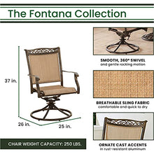 Hanover Fontana 9-Piece Rust-Resistant Aluminum Outdoor Dining Set Brown