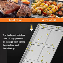 XYWGBMS BBQ Electric Grill, Portable Non-Stick Table Grill with 8 Trays, Adjustable Temperature Control for Indoor Cheese Dishes, Nonstick Griddle Machine