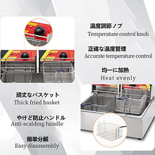 SDdPulse 5000W Commercial Electric Fryer 12L Kitchen Stainless Steel Fryer Machine with Temperature Control and Basket for French Fries Fish Restaurant Home Kitchen