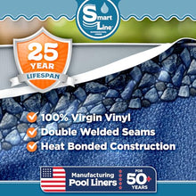 Smartline 21 ft x 41 ft Oval Swimming Pool Liner | Coastal Rock