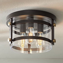 Eagleton 13 1/2" Wide Oil-Rubbed Bronze LED 3-Light Ceiling Fixture