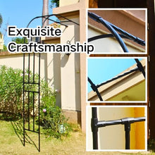 GFSGHZZ Lar Metal Garden Arch Trellis 2.4M - Heavy Du Steel Pera for Climbing Plantswedding Decorwall Mounted Support Epatio & Yard Pathway,Black-240W X 240H Cm