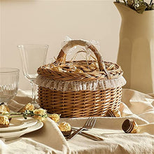 Storage Basket,Picnic Creative Wicker with Hand Woven Seagrass Hamper for Camping and Outdoor Party