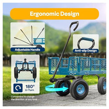 Mesh Garden Dump Cart with Removable Sides Heavy Duty Garden Cart Wagon, for Soil Mulch Plant Transport