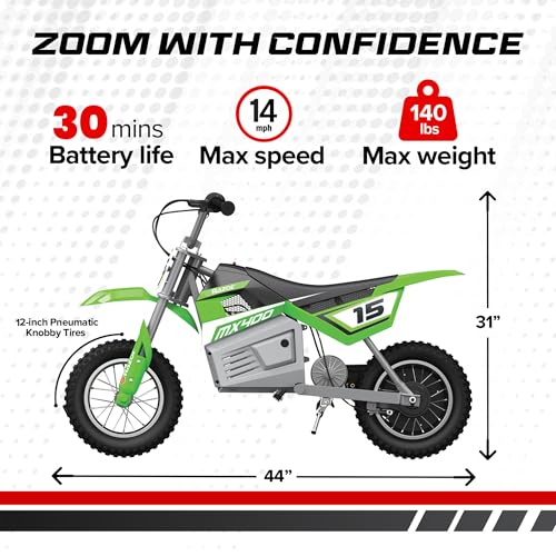 Razor MX400 Dirt Rocket Electric Motocross Motorcycle Green