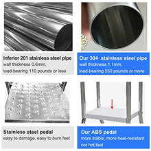 Fiunkes Outdoor 4 Steps Above Ground Swimming Pool Ladder, Double-Sided Anti Slip Pools Step Ladder, Heavy Duty Above Ground Pool Ladder Thicken 304 Stainless Steel Pool Stairs Load 550lb
