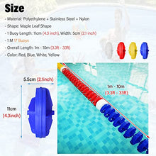 TUOYIBO with Floats, Safety Pool Divider/Bright Red Yellow Blue White Floating Kit Cord for Large Swimming Pools Shallow Deep Water, 1-16m, Easy to Hookup