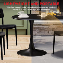 Costaelm Sunshine 5-Piece Outdoor Metal Dining Table Set and Stackable Resin Patio Chairs, Black