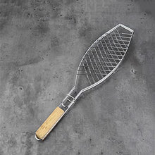 BBQ Barbecue Net Roast Fish Duck Meat Clip Grilled Fish Net Grilled Hamburger Net Tool Stainless Steel Grilling Iron Basket ()