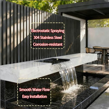 Aenmezen 47" Stainless Steel Spout Fall, Pond Waterfall Overflow Spout