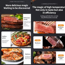 SICWEDIM 1700W Electric Steak Grill, 10-Layer Portable Countertop Oven with Timer, 1472℉ Stainless Steel Meat Seafood Veggies Grill, Indoor Chicken Beef Pork Cooking Grill