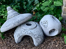 OLOMA Solar pagoda garden statue Concrete Asian pagoda decoration Japanese pagoda lantern figure Outdoor Zen garden pagoda Lawn light lantern art Asian decor Large pagoda for chinese garden