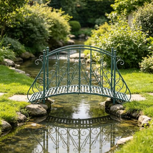 Garden Bridge Metal Yard Arch Path Bridges, Durable Decorative Footbridge