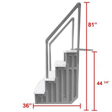 Grey w/White Steps Pool Ladder for Aqua Select, Weight Capacity 350 lbs