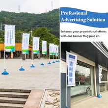 REMYSAOS Outside Feather Banner Pole and Water Bag Base, Custom Feather Flag with Pole Kit Double Sided Customized, Storefront Advertising Commercial Sales Flag(10 Pack)