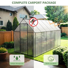 ANTSKU 8x12 FT Heavy Duty Polycarbonate Greenhouse Green