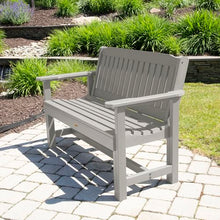 Sequoia Professional Commercial Grade Exeter Garden Bench, 4ft, Harbor Gray