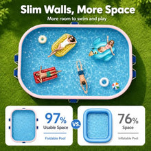 Hard Sided Fold Up Above Ground Family Pool, No Pump Kiddie Wading Pool