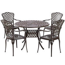 Kinger Home Arden 5-Piece Outdoor Dining Set for 4 Bronze