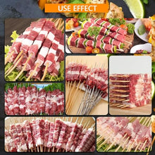 BBQ Grill Shish Kebab Maker, Stainless Steel Skewers Brochette Beef Skewer Making Machine, Kebab Maker Grill, BBQ Meat Skewer Maker Box for Kitchen BBQ Camping, Outdoors Grilling Skewers