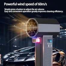 Handheld Turbo Jet Blower, Electric Air Blower, 4 Speed 1600g Thrust, with Led Display & Light for Patio Cleaning Snow Removal