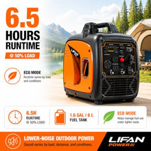 LIFAN 3500W Compact Gas Inverter Generator for RV Camping