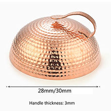 FMOPQ Cheese Melting Dome 11 inch /11.8 inch Heavy-duty Metal Round Basting with Handle for Indoor/Outdoor Grilling Flat Top Cast Iron Steam Cove (Color : A Size : 300mm) (C 280mm)